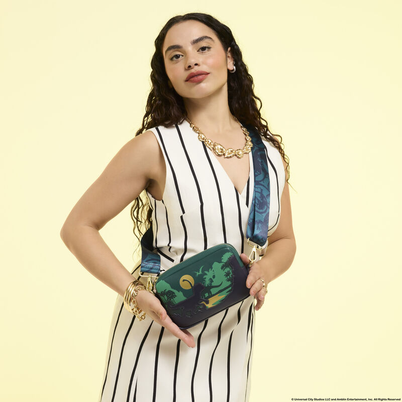 Jurassic World Jungle Dinosaur Silhouette Sling Crossbody Bag With Coin Bag LFlifestyle1 view 2